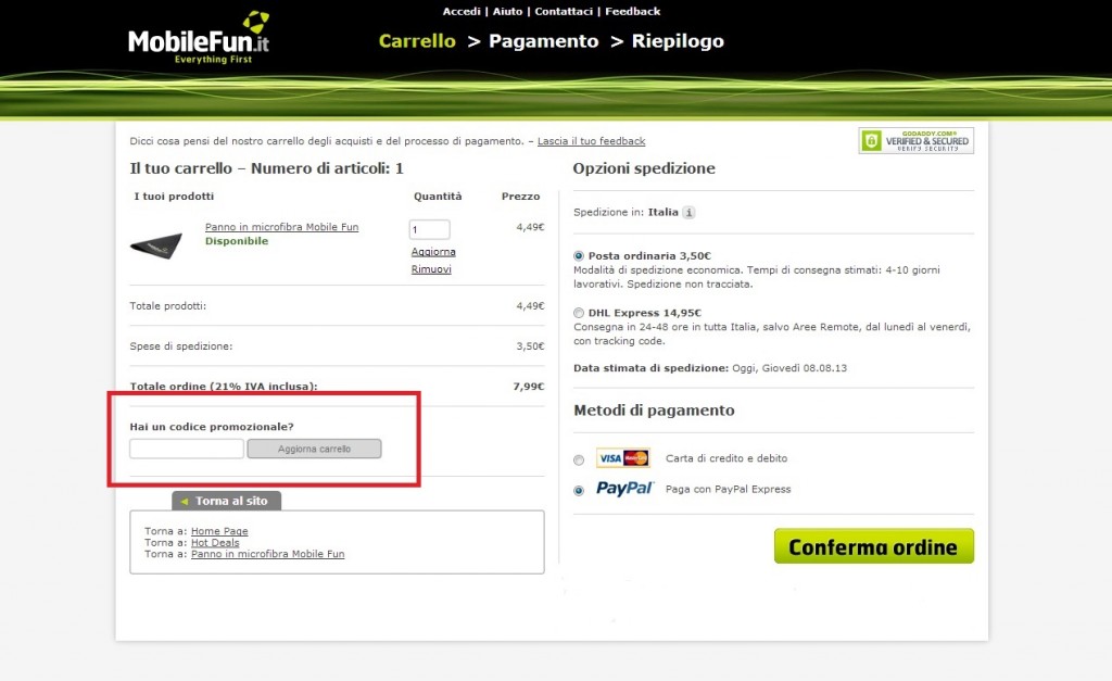 MobileFun.it: Spedizioni Ordinarie Gratis con il Promocode FERRAGOSTO