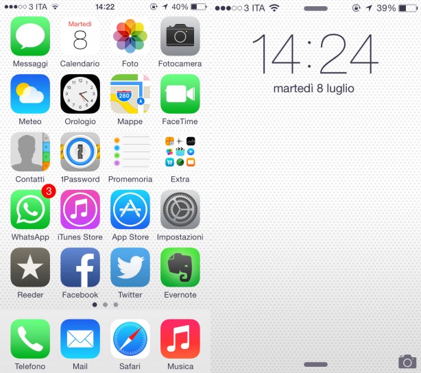 Sfondo di iOS 8 beta 3