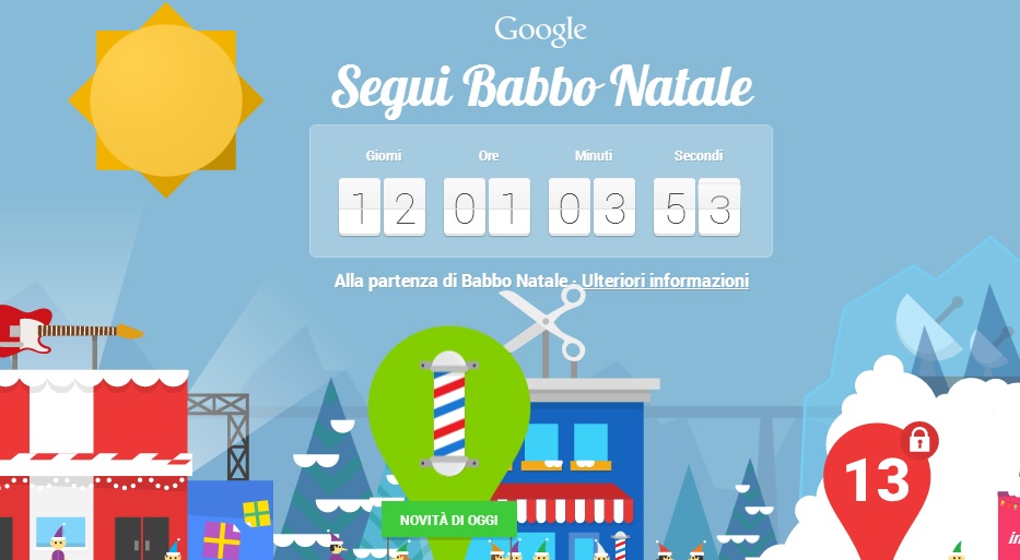 Santa Tracker 2014 di Google