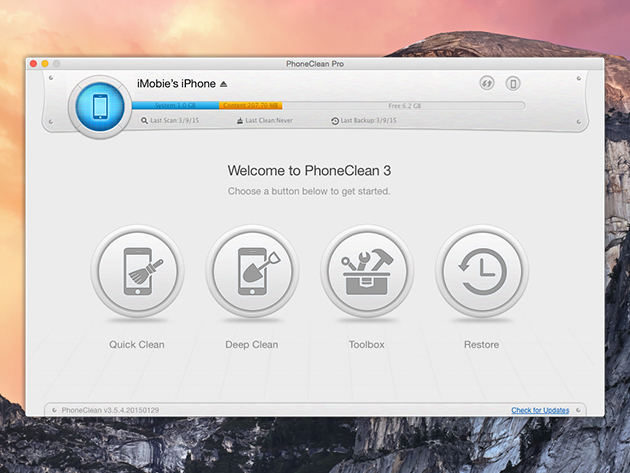 App PhoneClean per Mac