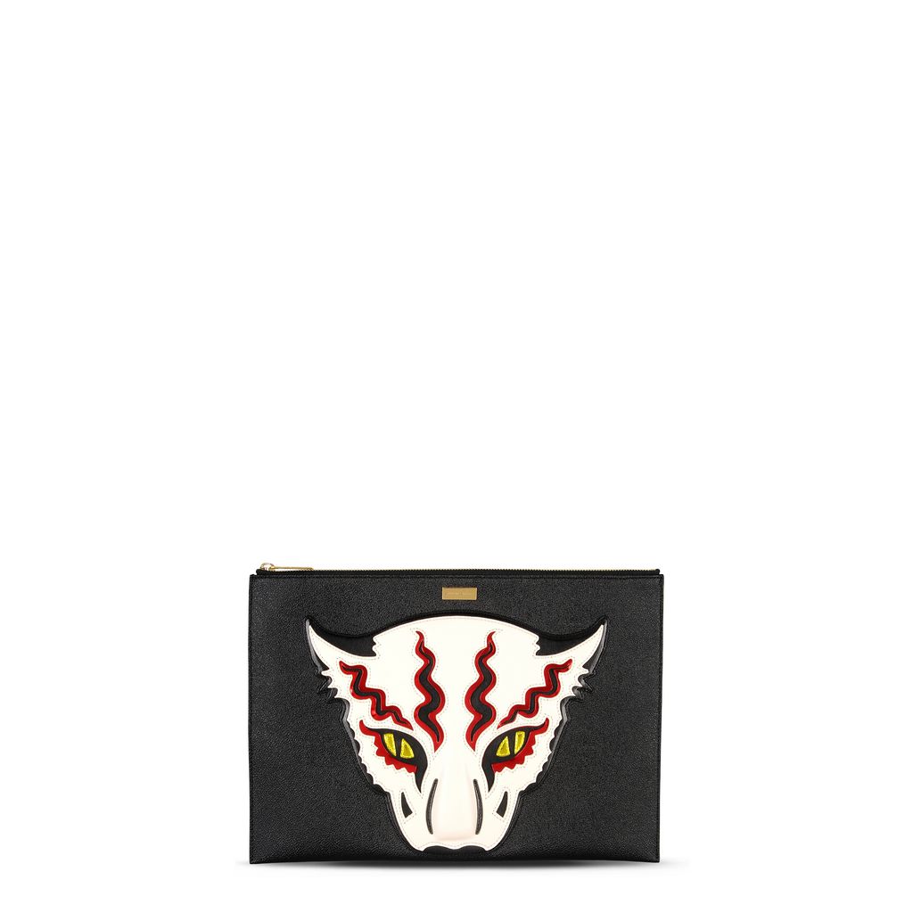 Stella Mccartney: Clutch Stampa Leopardo Bianca