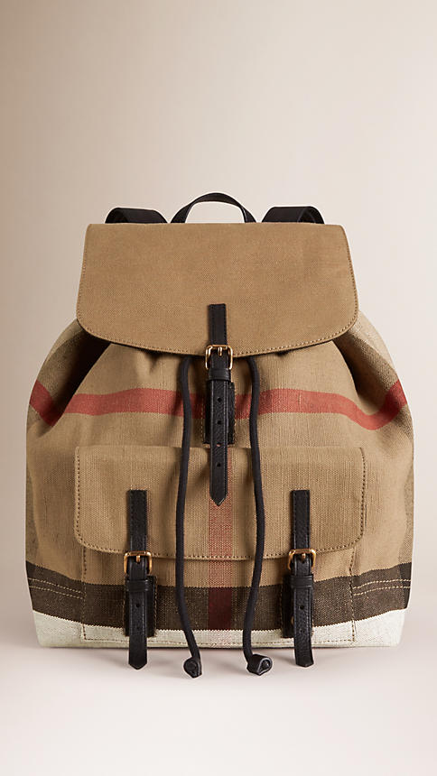 Burberry: Zaino Con Motivo Canvas Check