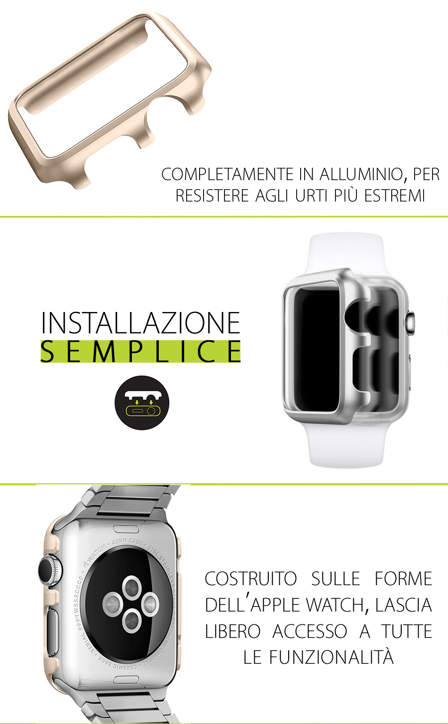 Custodie e Dintorni: Aluminium Bumper for Apple Watch