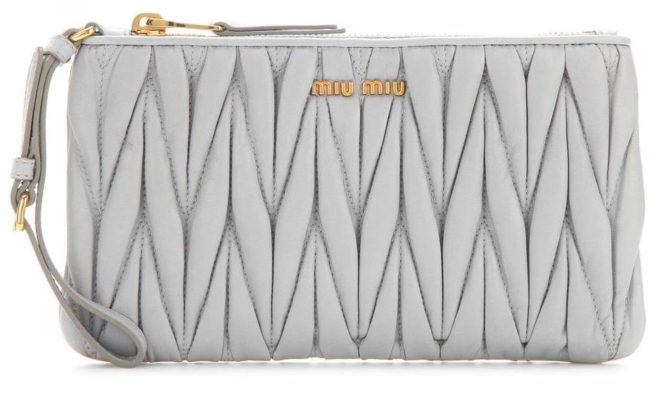 MIU MIU: Clutch in pelle