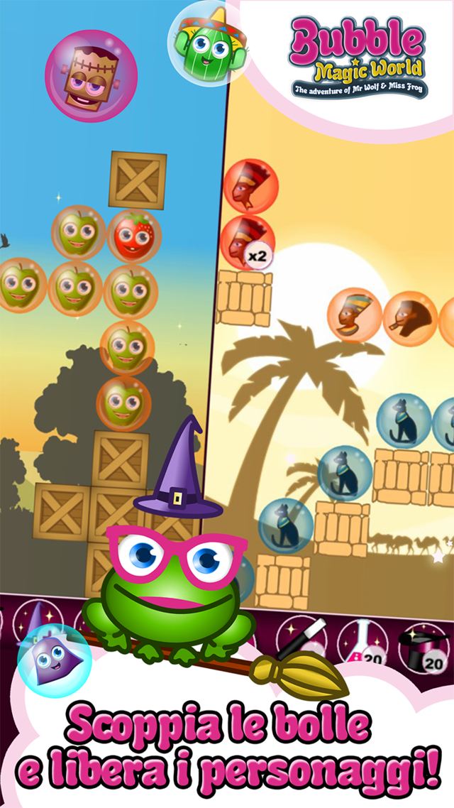 Bubble Magic World: Le avventure di Mr Wolf e Miss Frog