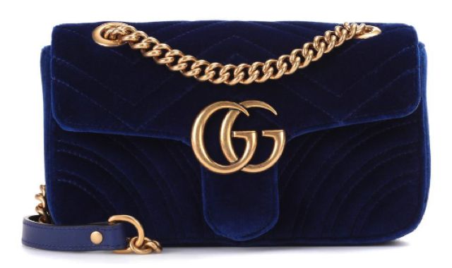 Gucci: Borsa GG Marmont Mini in Velluto