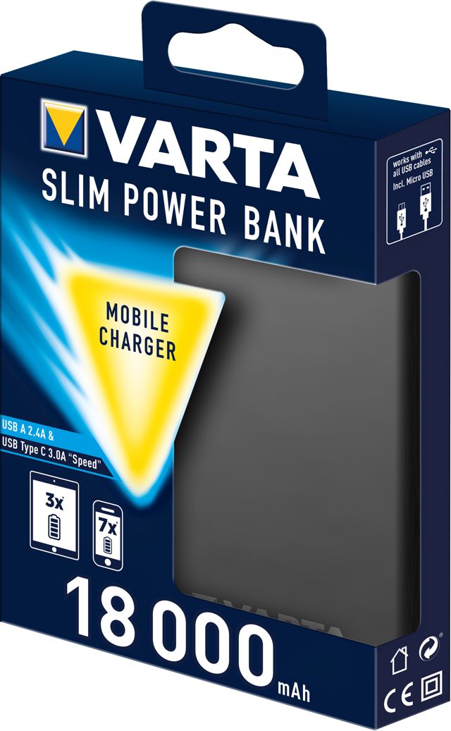 VARTA Slim Power Bank 18000 mAh