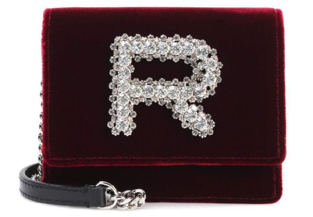 Clutch in Velluto con Cristalli di Rochas