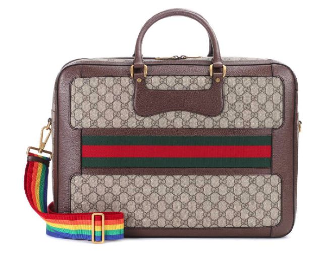 Borsa da Viaggio in Tessuto e Pelle GG Supreme di Gucci