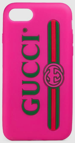 Cover per iPhone 7 Gucci Print in Gomma
