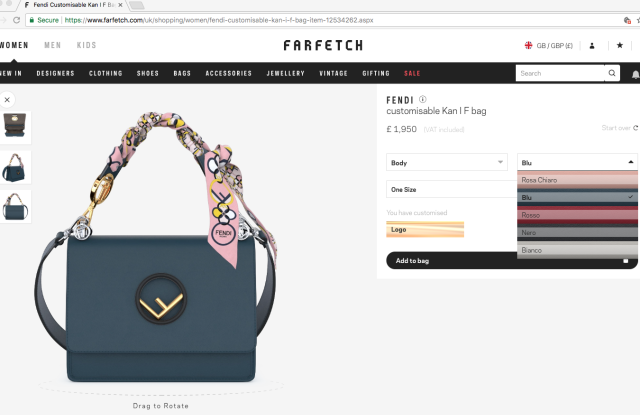 Fendi “su misura” on line con Farfetch