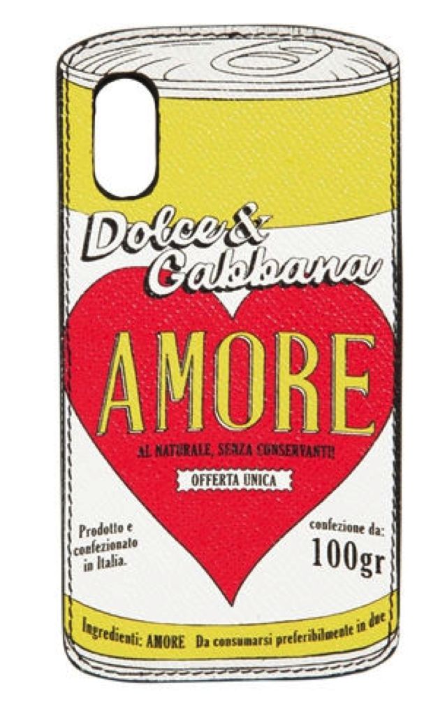 Dolce & Gabbana: Cover iPhone X Amore in Pelle