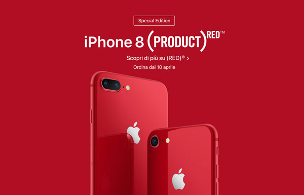 iPhone 8 e 8 Plus Product Red