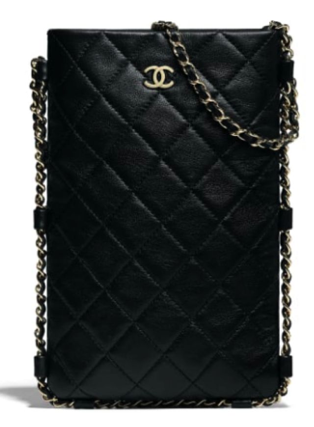 Chanel: Clutch Pelle di Agnello & Metallo Effetto Dorato