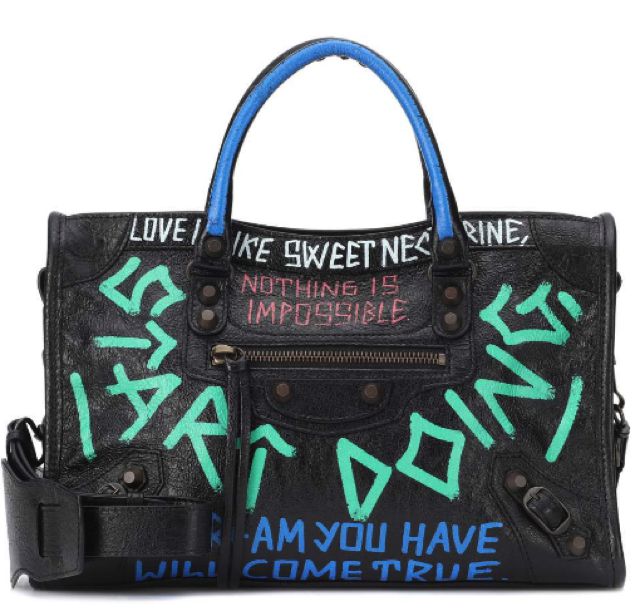 Borsa Graffiti City S in pelle stampata Balenciaga