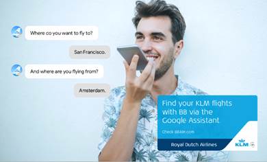 KLM: Amplia i propri Servizi e Introduce Google Assistant