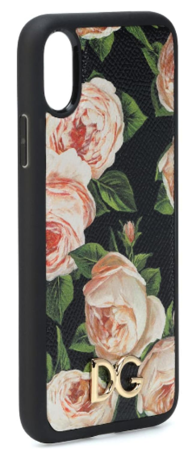 Cover per iPhone X a Stampa Rose di Dolce & Gabbana