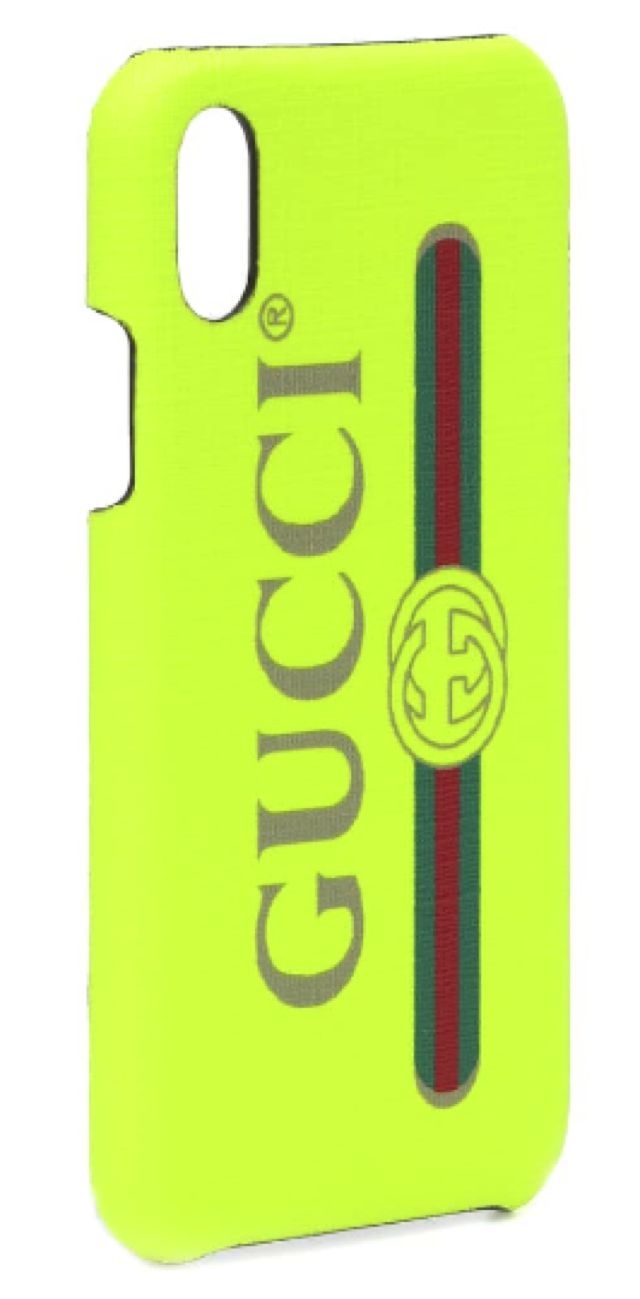 Cover Giallo Neon per iPhone X Gucci