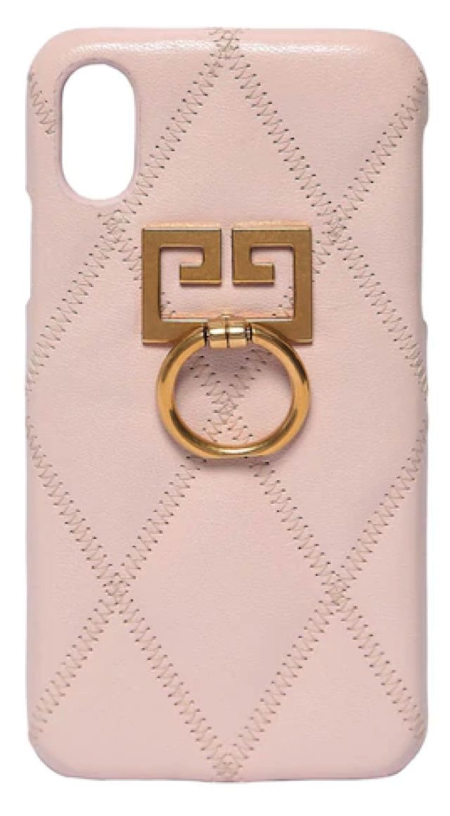 Cover in pelle rosa per iPhone X di Givenchy
