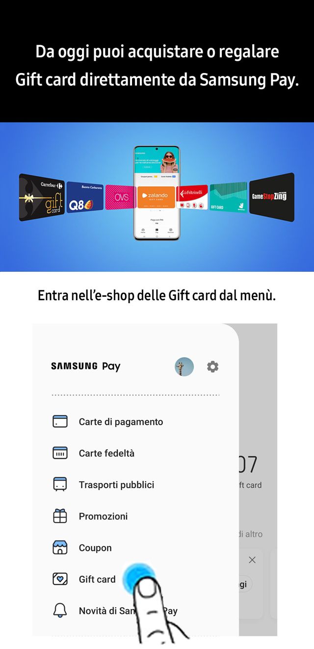 Samsung Pay Introduce la Funzionalità Gift Card